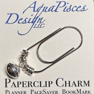 Paperclip Charm - Planner Accessory, Pagesaver, Bookmark